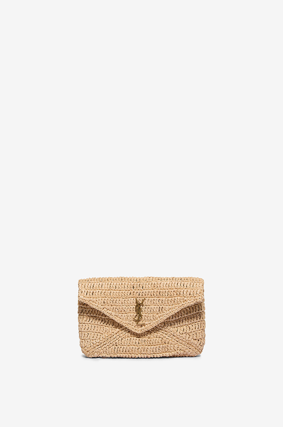 Cassandre raffia clutch with chain strap - SAINT LAURENT PARIS