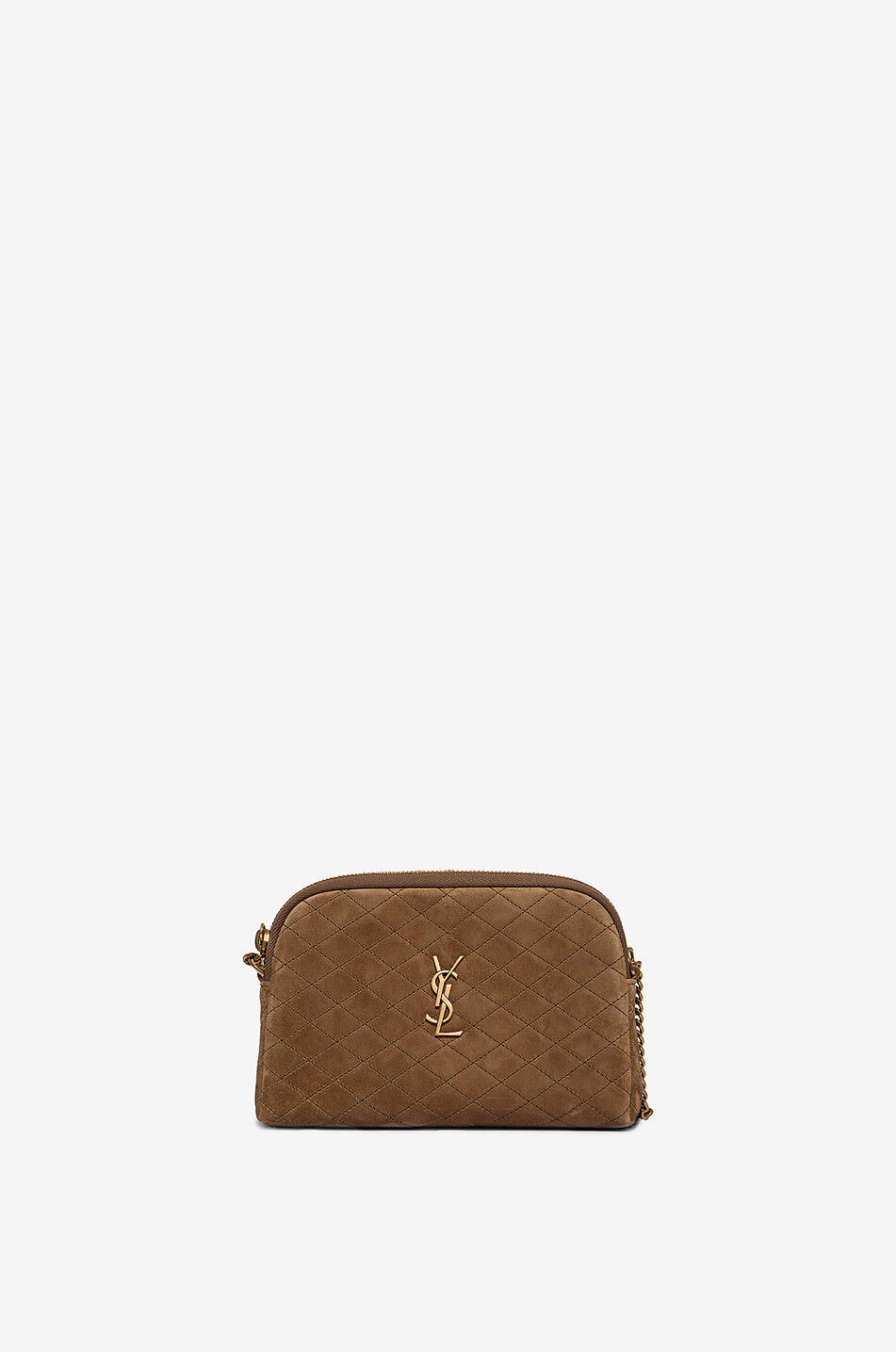 Gaby Camera quilted suede shoulder bag