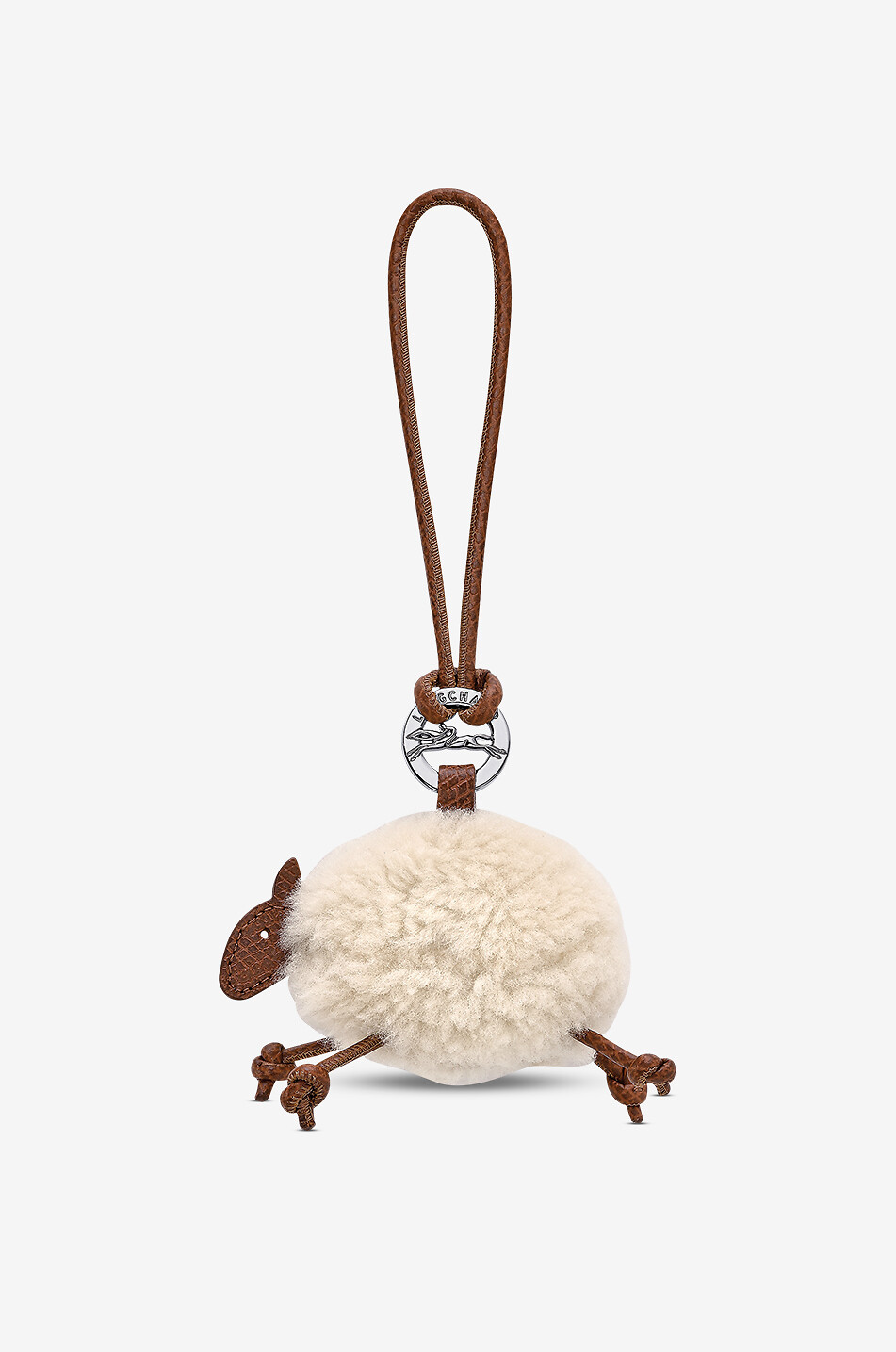 Le Pliage Xtra shearling bag charm