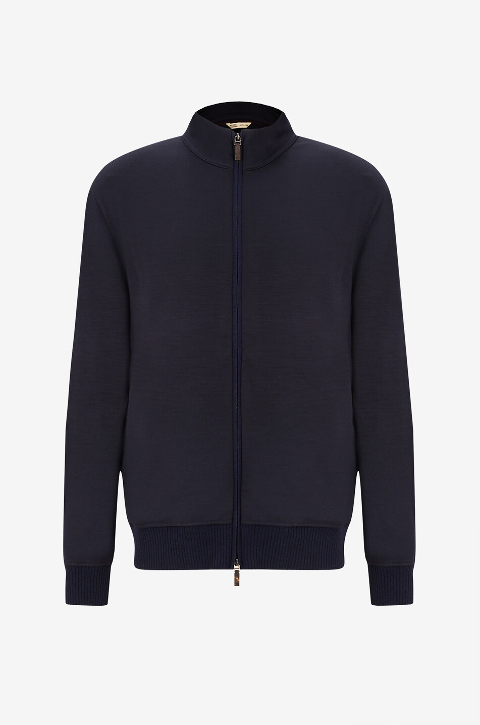 Cardigan zippé à col montant en laine