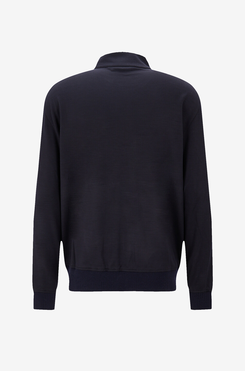 MAURIZIO BALDASSARI Cardigan zippé à col montant en laine Homme BLEU FONCE 2