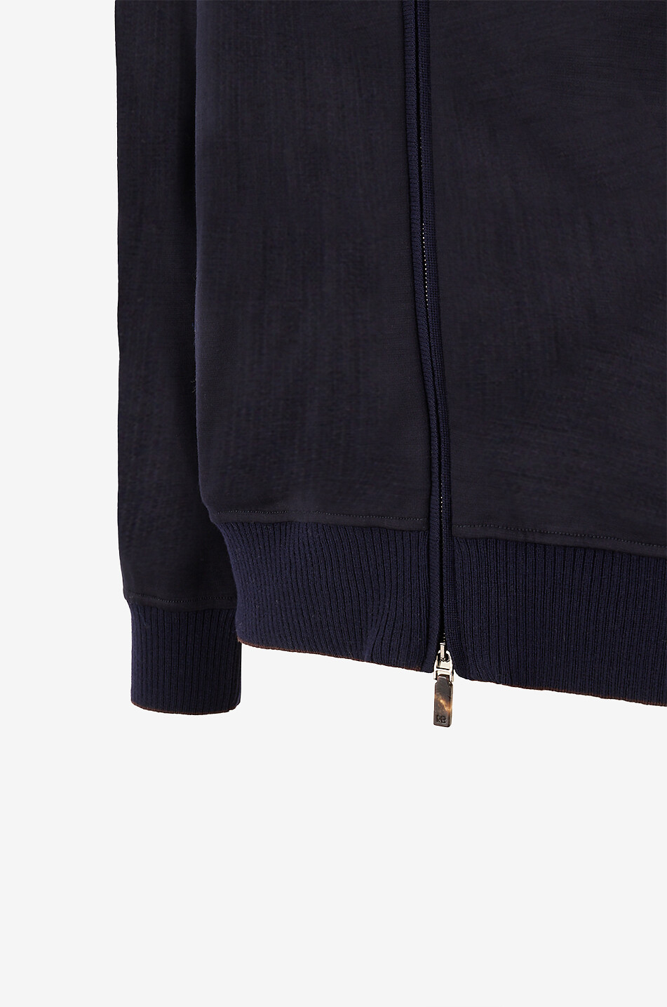 MAURIZIO BALDASSARI Cardigan zippé à col montant en laine Homme BLEU FONCE 3