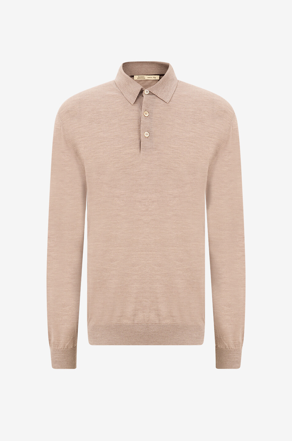 Langärmeliges Polohemd aus Schurwolle