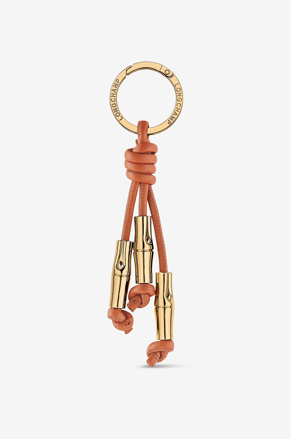 LONGCHAMP Schlüsselanhänger aus Leder Le Roseau Damen BRAUN 1