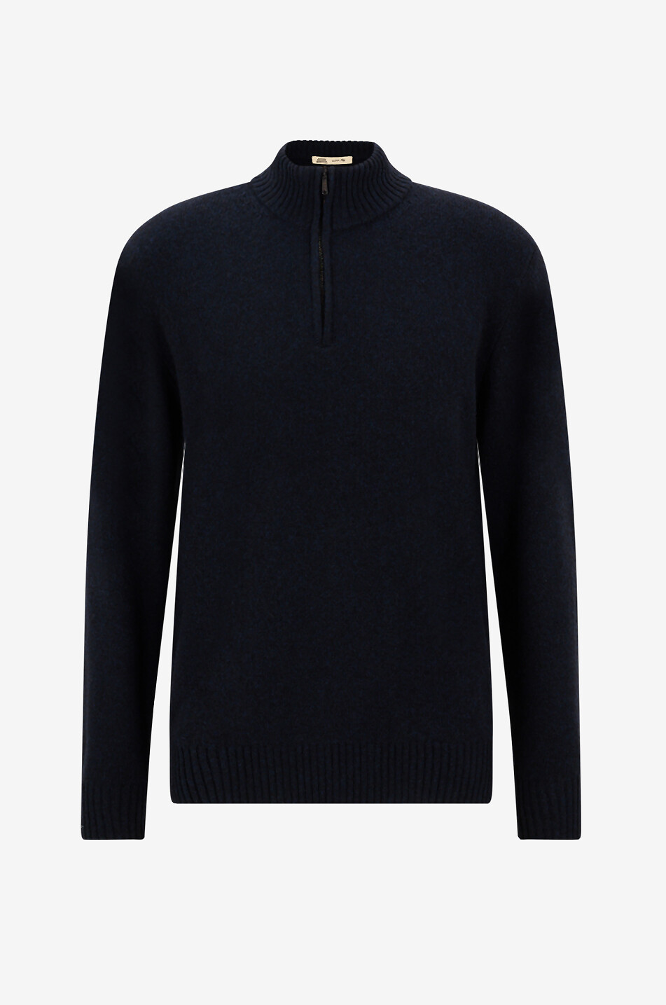Pull à col montant zippé en cachemire