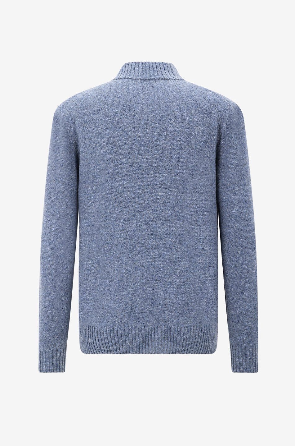 MAURIZIO BALDASSARI Pull à col montant zippé en cachemire Homme BLEU MOYEN 2