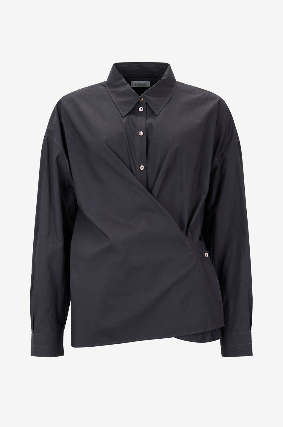 LEMAIRE Chemise en coton et soie Twisted Femme MARRON FONCÉ 1