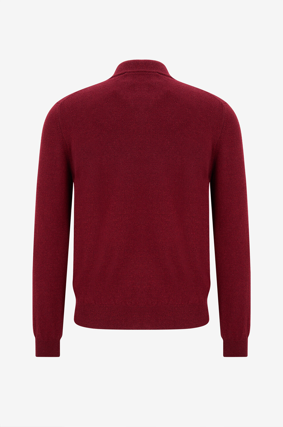 GRAN SASSO Pull fin col montant zippé en cachemire Homme ROUGE MOYEN 2