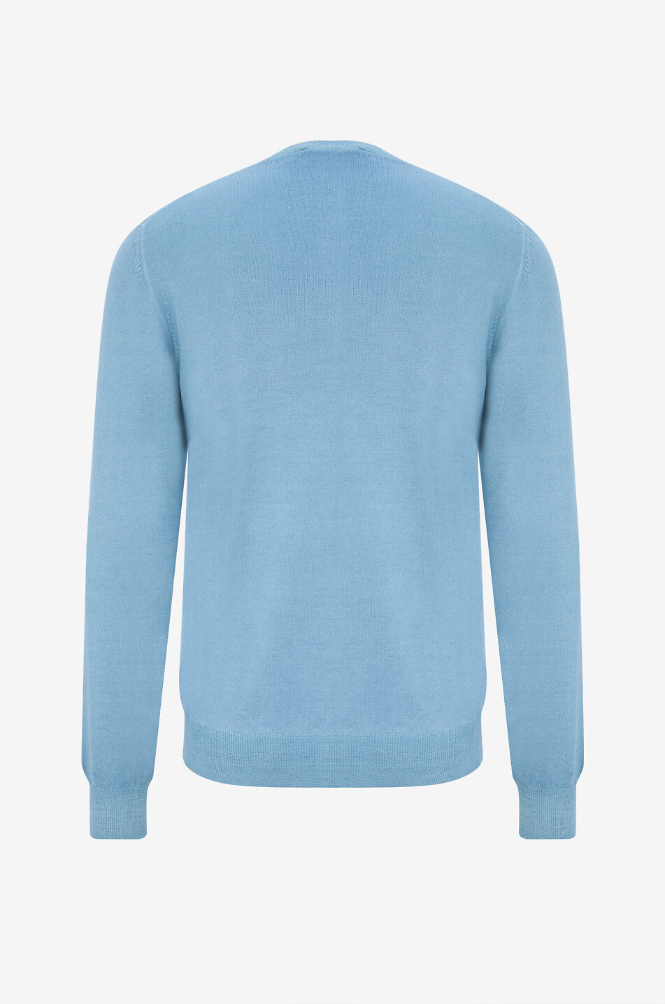 GRAN SASSO Pull fin col rond en laine vierge Homme BLEU CLAIR 2