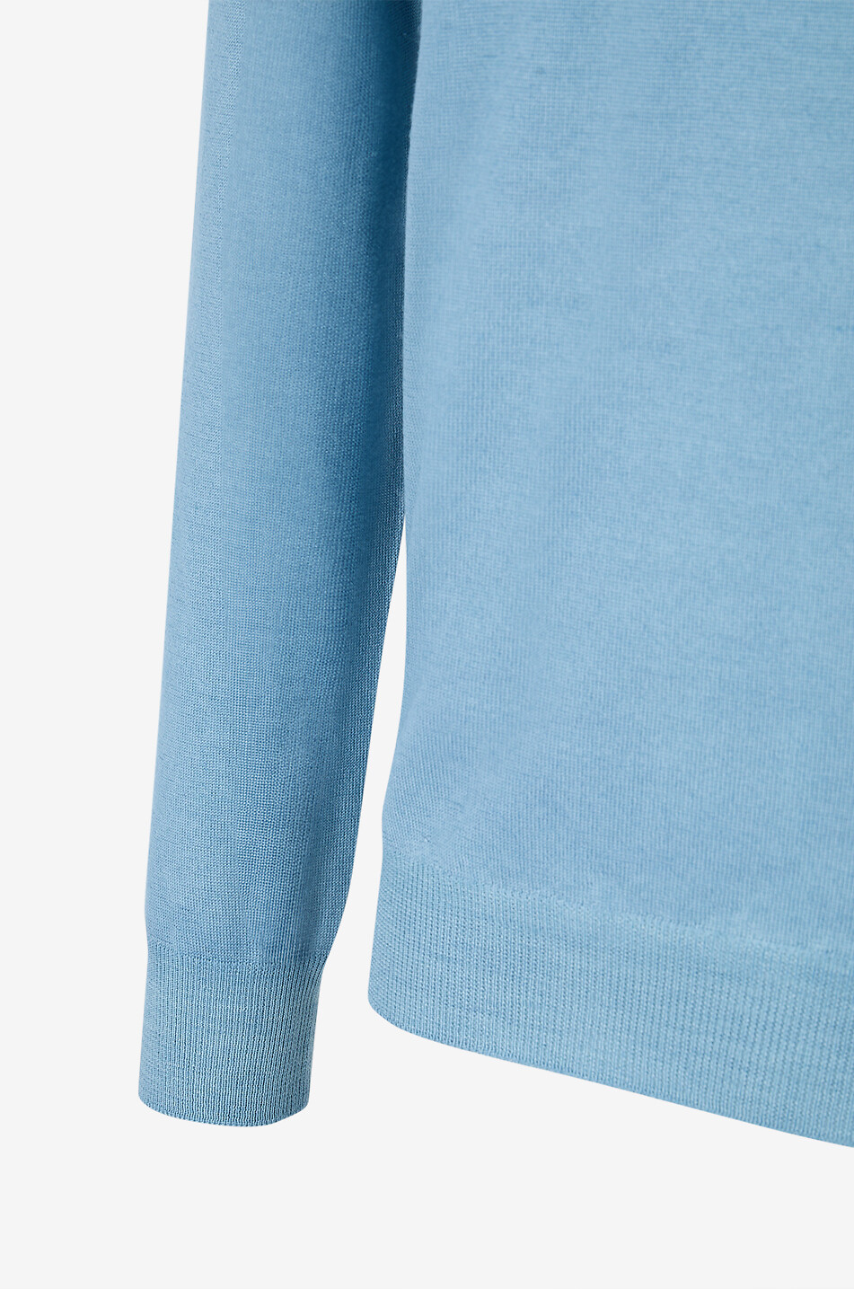GRAN SASSO Pull fin col rond en laine vierge Homme BLEU CLAIR 3