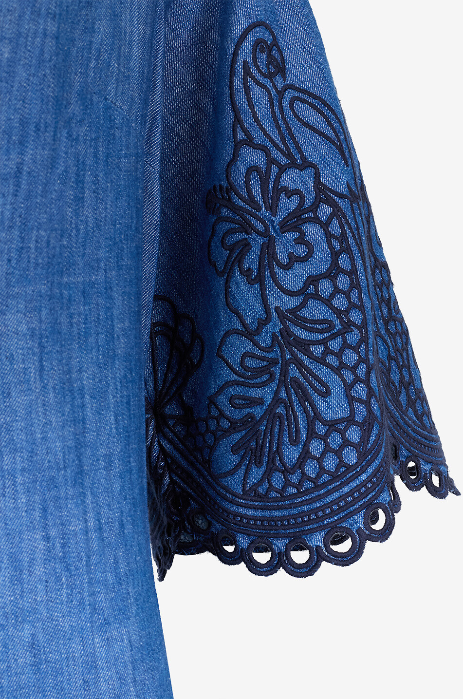 ZIMMERMANN Besticktes Tunikakleid aus Denim Coco Damen BLAU 3