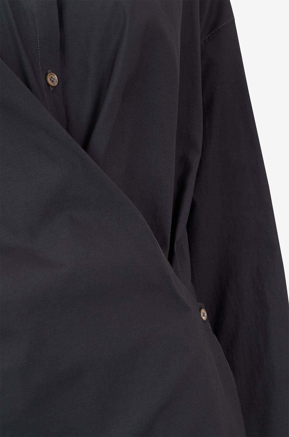 LEMAIRE Chemise en coton et soie Twisted Femme MARRON FONCÉ 3