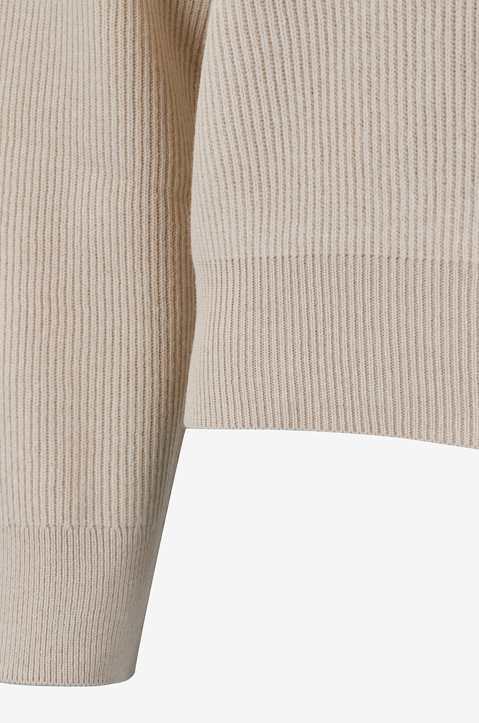 BRUNELLO CUCINELLI Pull boxy côtelé à col roulé en laine et cachemire mélangés Femme Beige Foncé 3