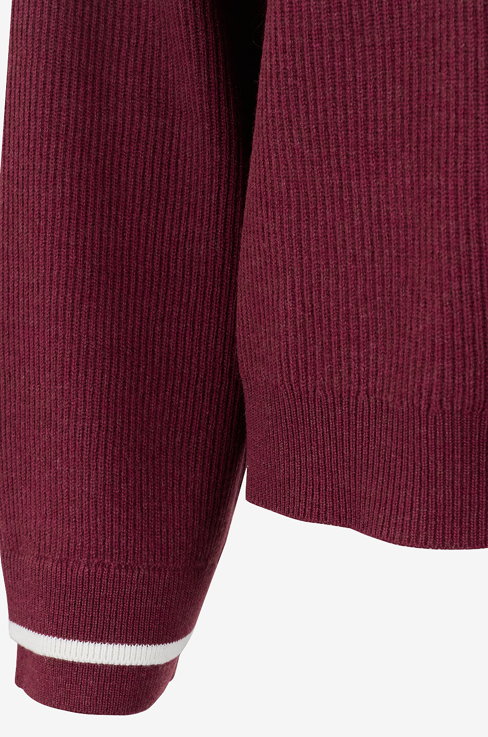 BRUNELLO CUCINELLI Pull boxy côtelé en laine mélangée à col montant Monile Femme ROUGE FONCÉ 3
