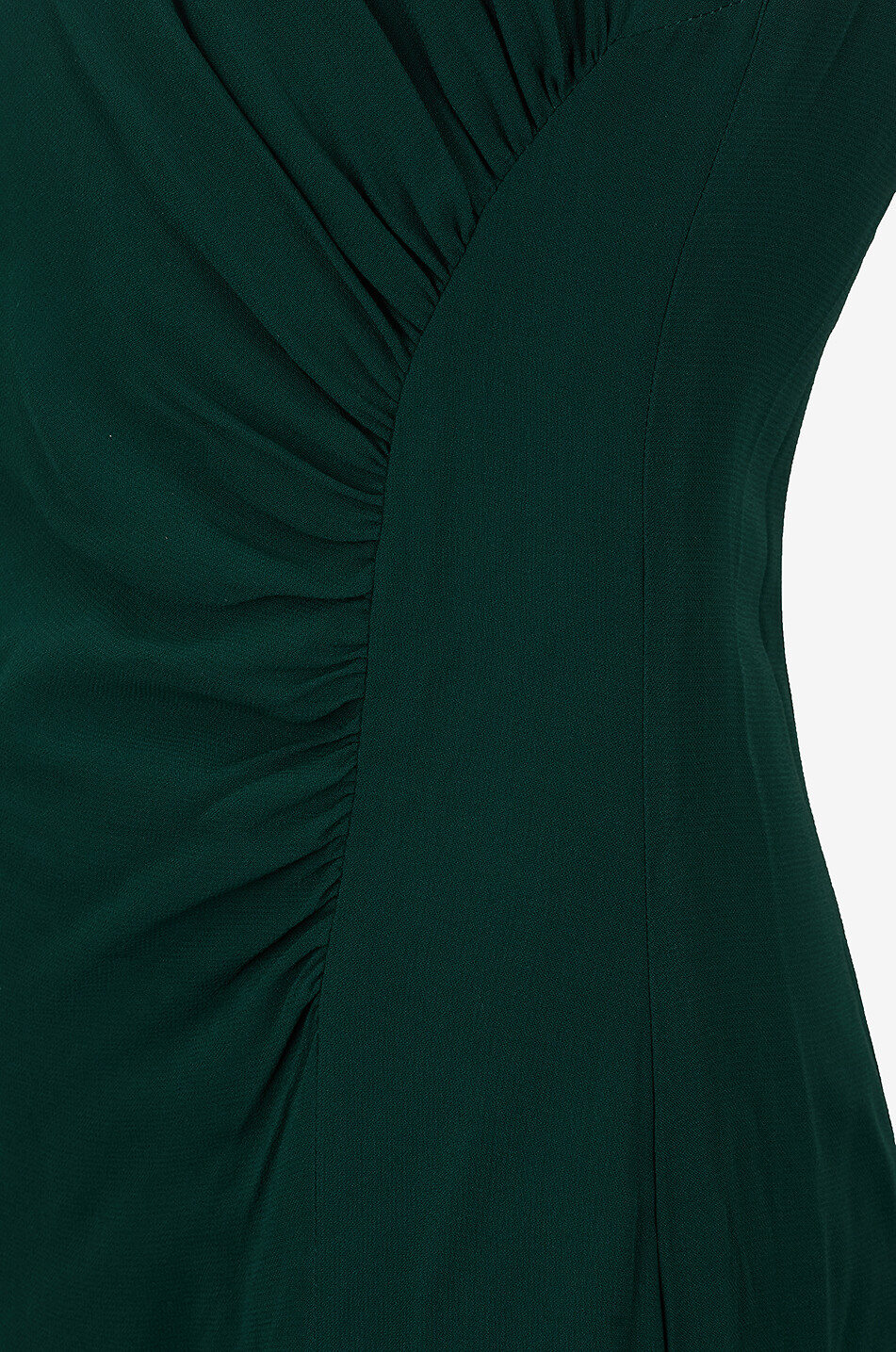 REFORMATION Senna Forest long draped crepe sleeveless dress Women DARK GREEN 3