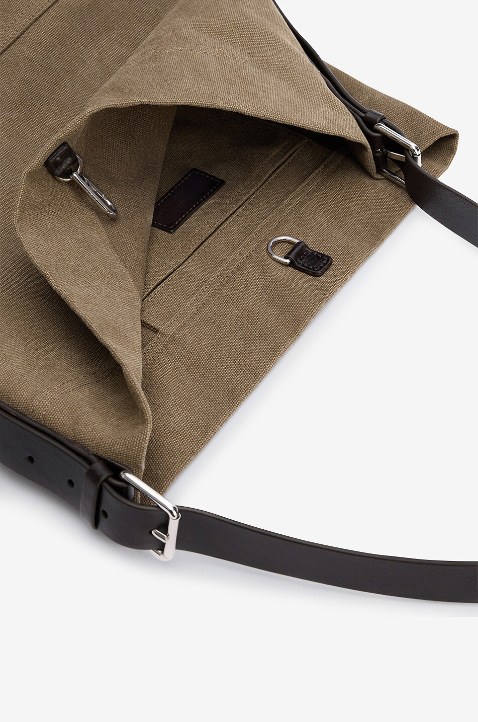 LEMAIRE Sac cabas rectangulaire en toile et cuir Belted Homme BEIGE 3