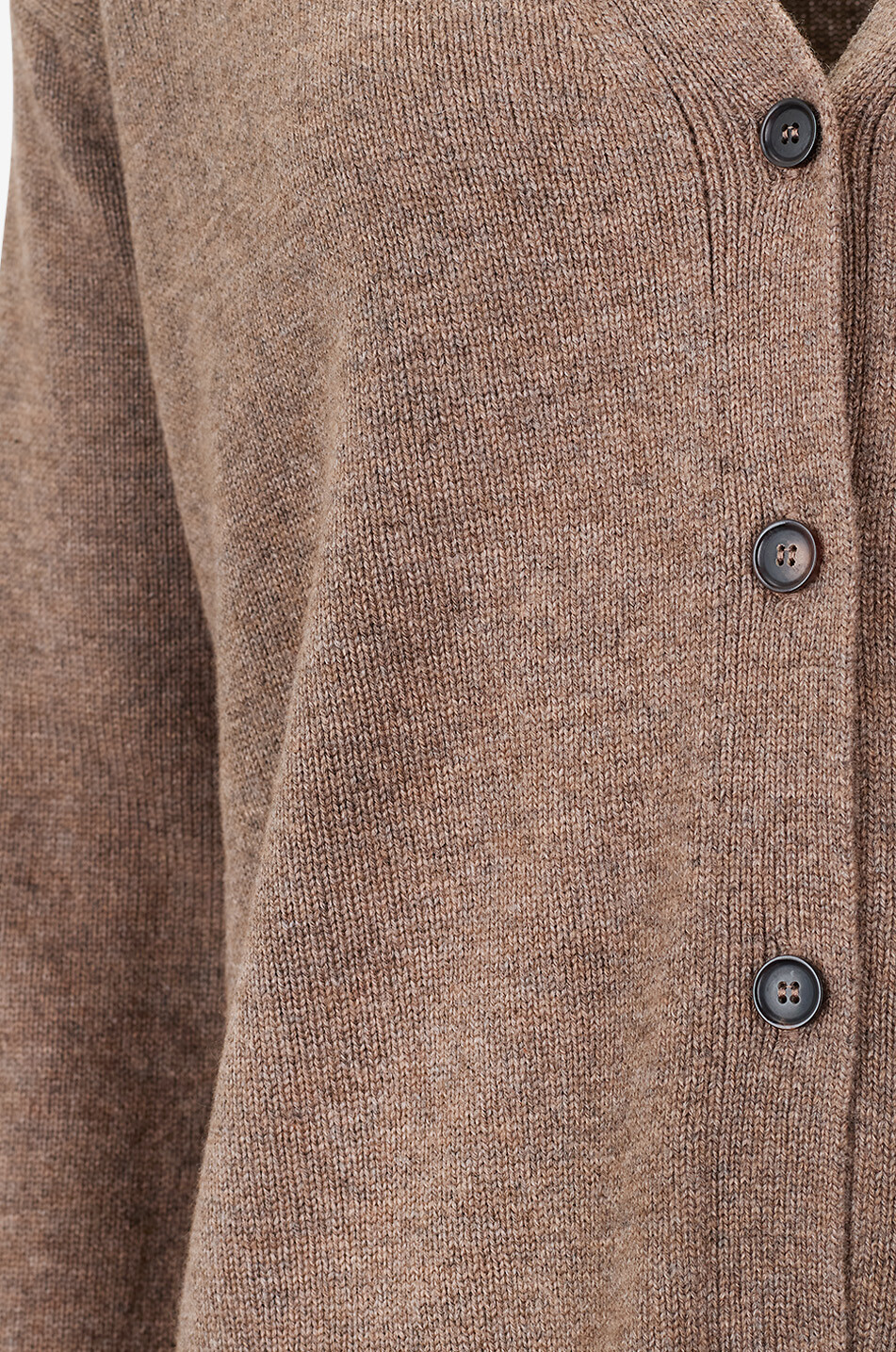 'S MAX MARA Cedro wool and cashmere V-neck cardigan Women MEDIUM BROWN 3