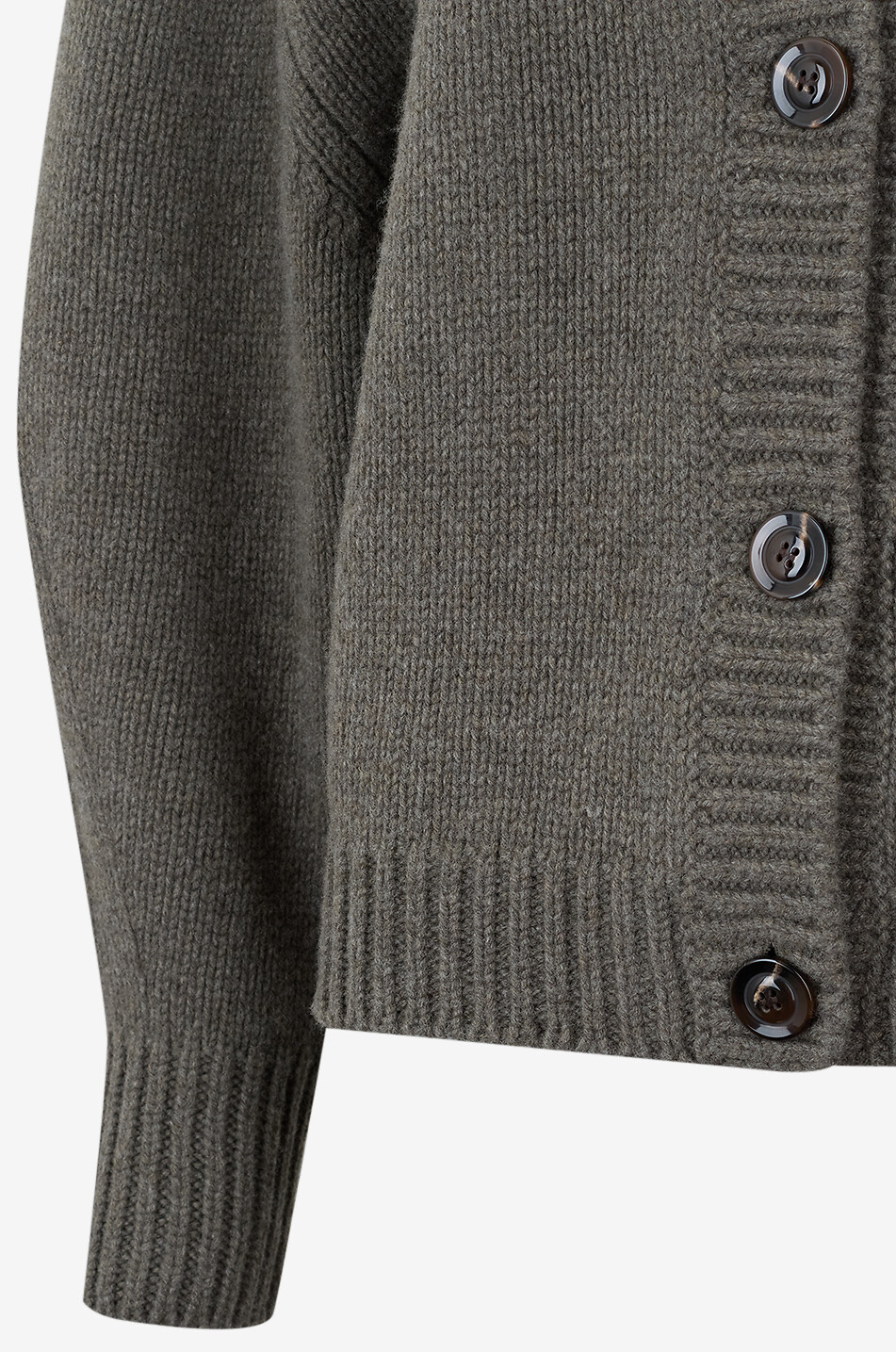 SOEUR Leonard rounded wool cardigan Women KHAKI 3