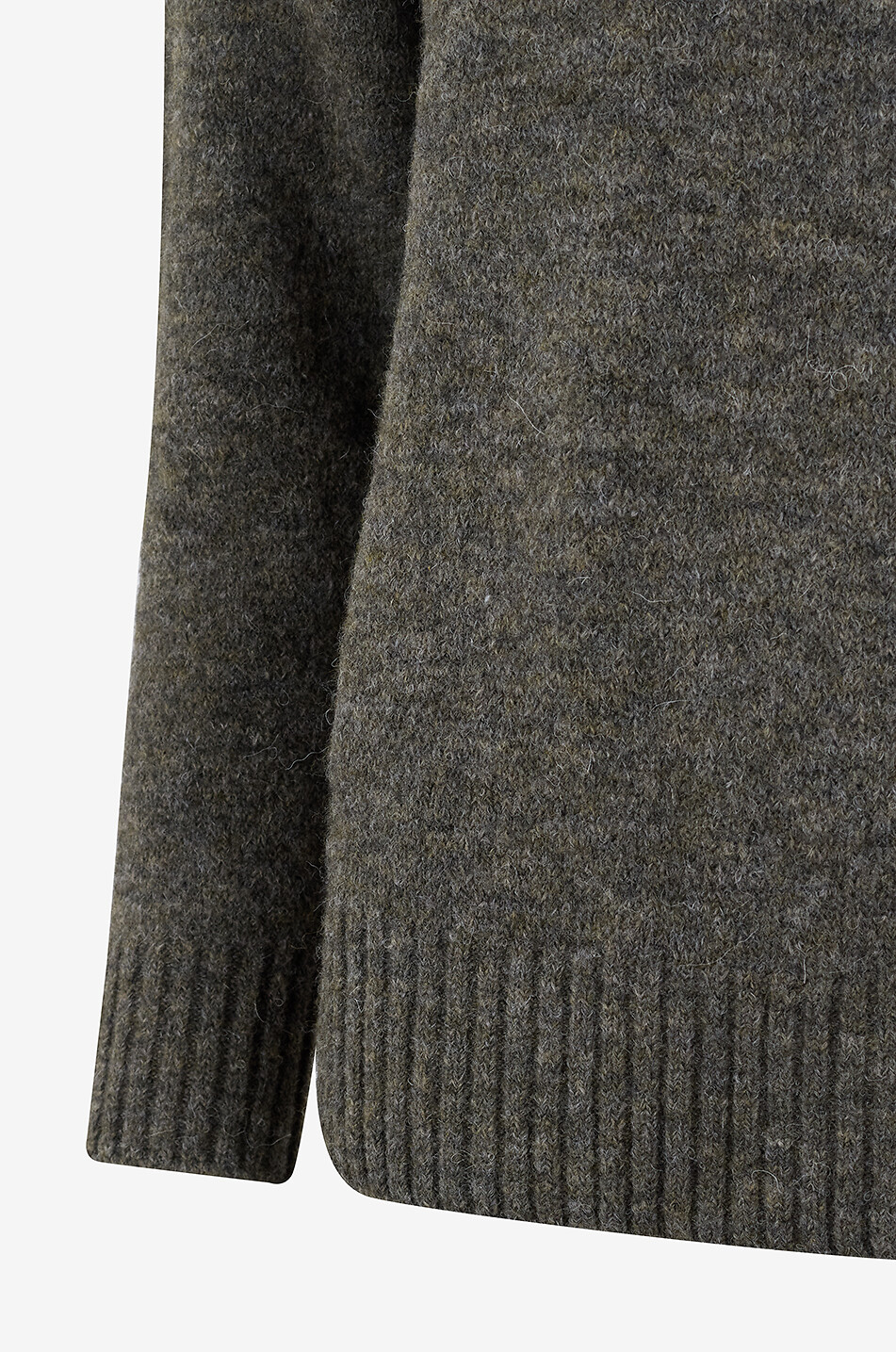 SOEUR Pull col rond en maille chinée Envie Femme KAKI 3