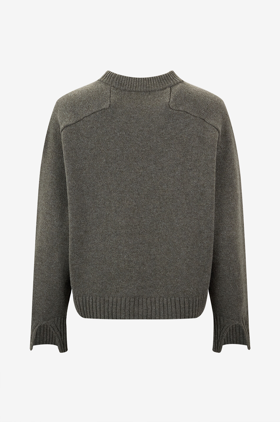 Pull col rond en laine mérinos Will SOEUR KAKI Bongénie