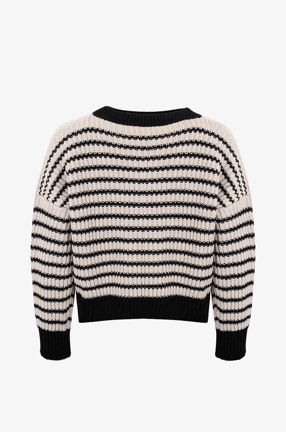 WEEKEND MAX MARA Gestreifter Strickpullover mit Rundhalsausschnitt Ezor Damen BEIGE 2