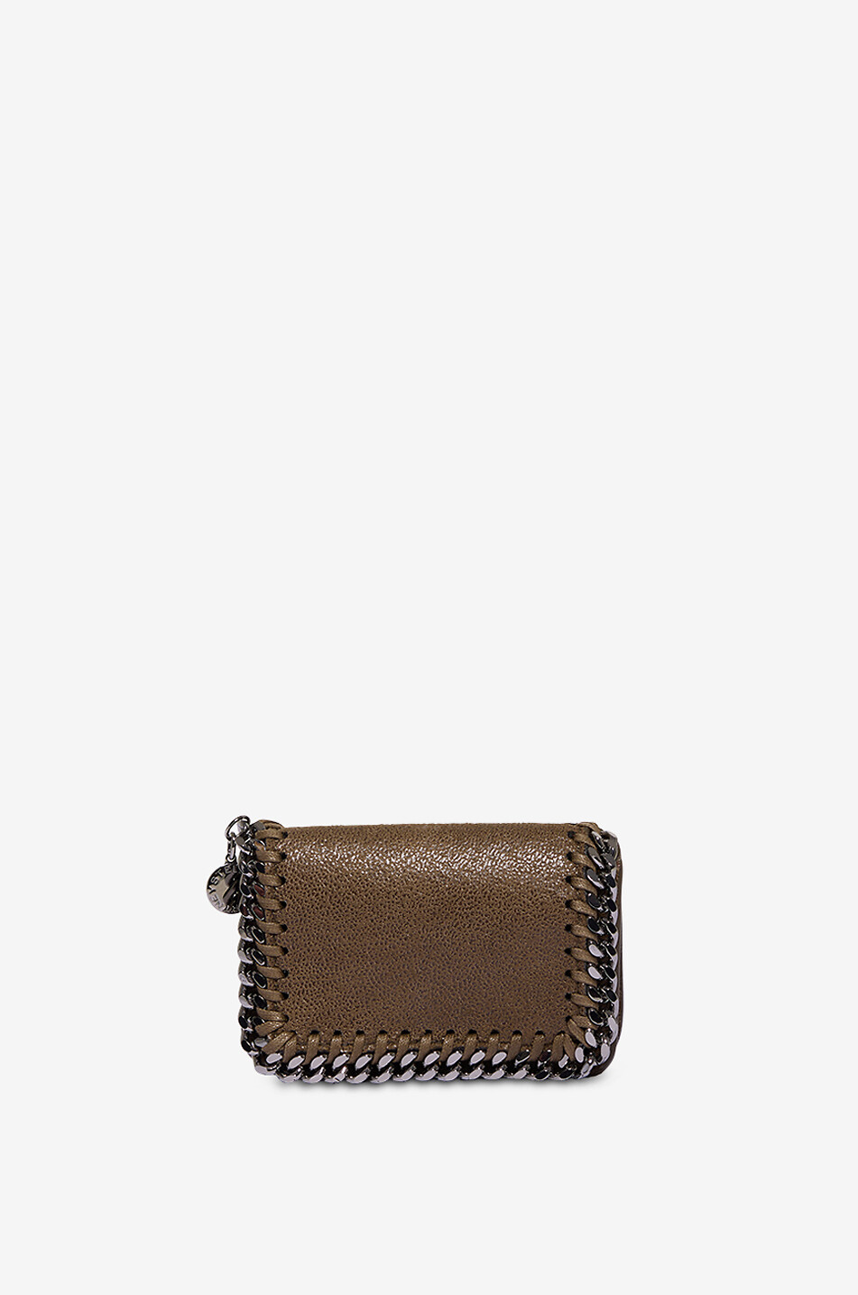 STELLA McCARTNEY Mini-Brieftasche aus veganem Wildleder Falabella Damen BRAUN 1