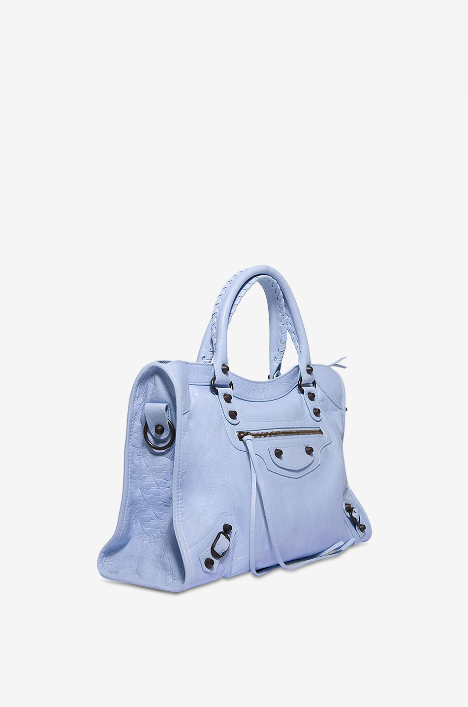 BALENCIAGA Handtasche aus Arenaleder Le City M Damen HELLBLAU 2