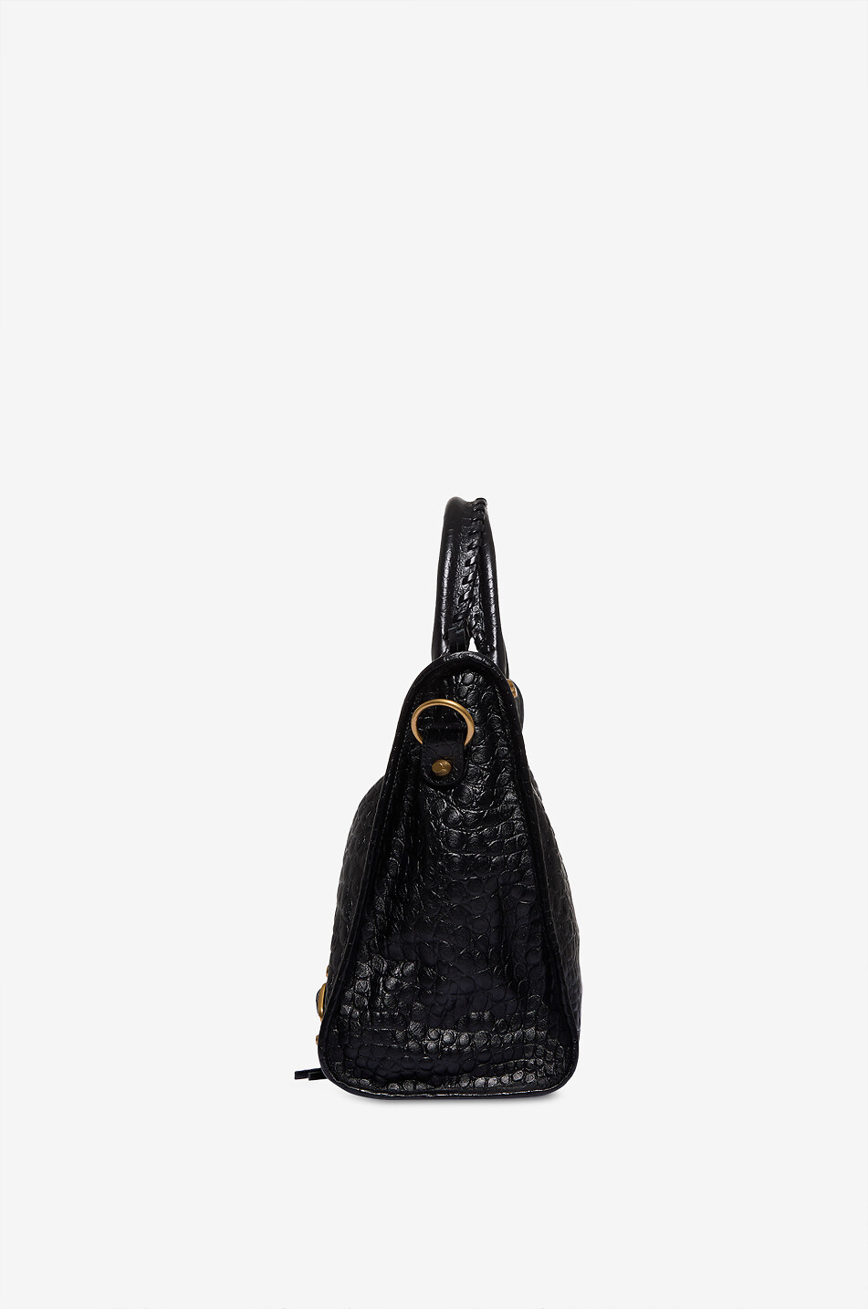 BALENCIAGA Handtasche aus Leder in Kroko-Optik Le City Medium Damen SCHWARZ 4