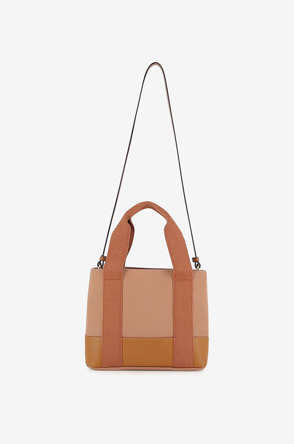 CHLOE Woody-style girls' canvas and leather tote bag Girl LIGHT BROWN 4