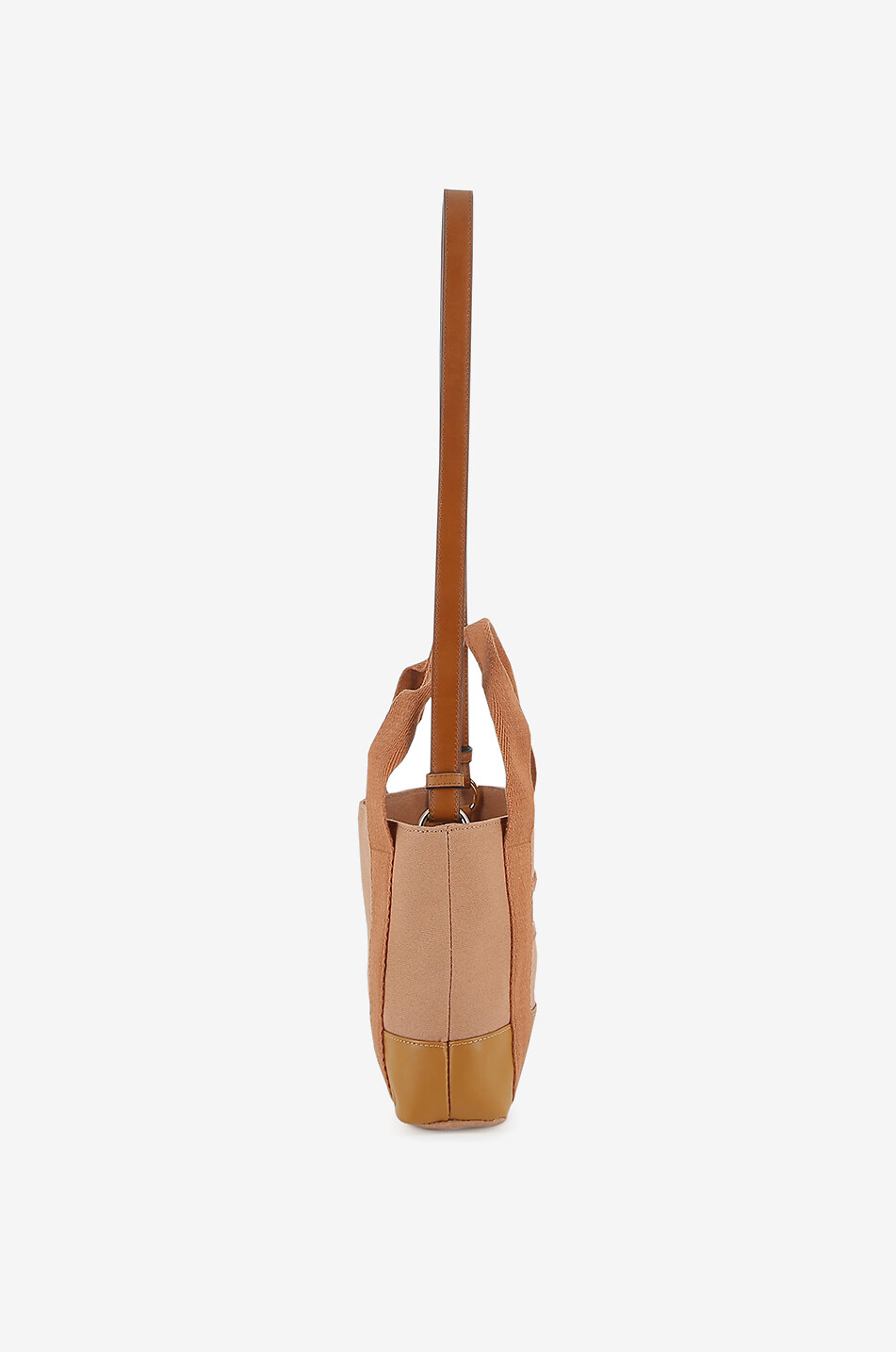 CHLOE Woody-style girls' canvas and leather tote bag Girl LIGHT BROWN 8