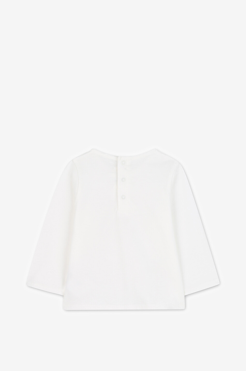 CHLOE T-shirt bébé à manches longues imprimé logo doré Bébé BLANC CASSE 2
