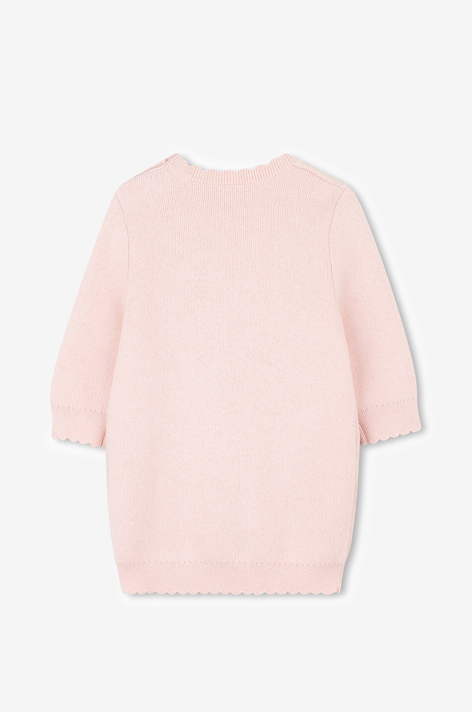 CHLOE Chloé Signature cotton and wool baby knit dress Baby LIGHT PINK 2