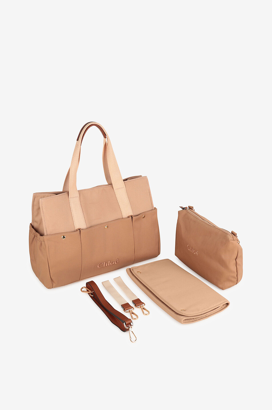 CHLOE Wickeltasche aus Baumwollcanvas Chloé Baby BEIGE 1