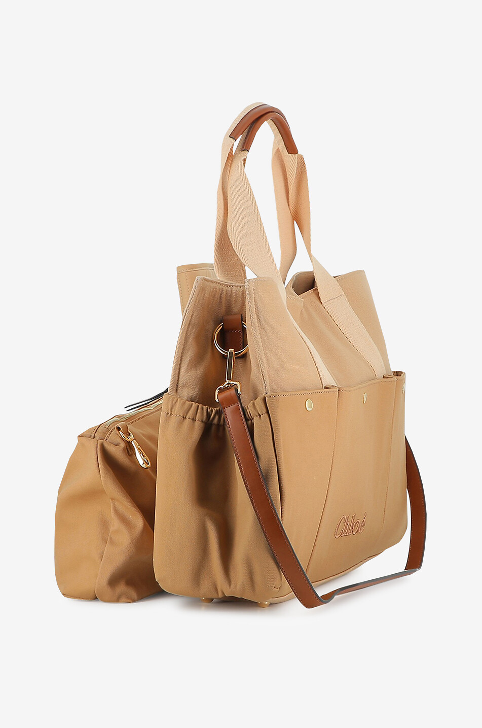 CHLOE Wickeltasche aus Baumwollcanvas Chloé Baby BEIGE 7
