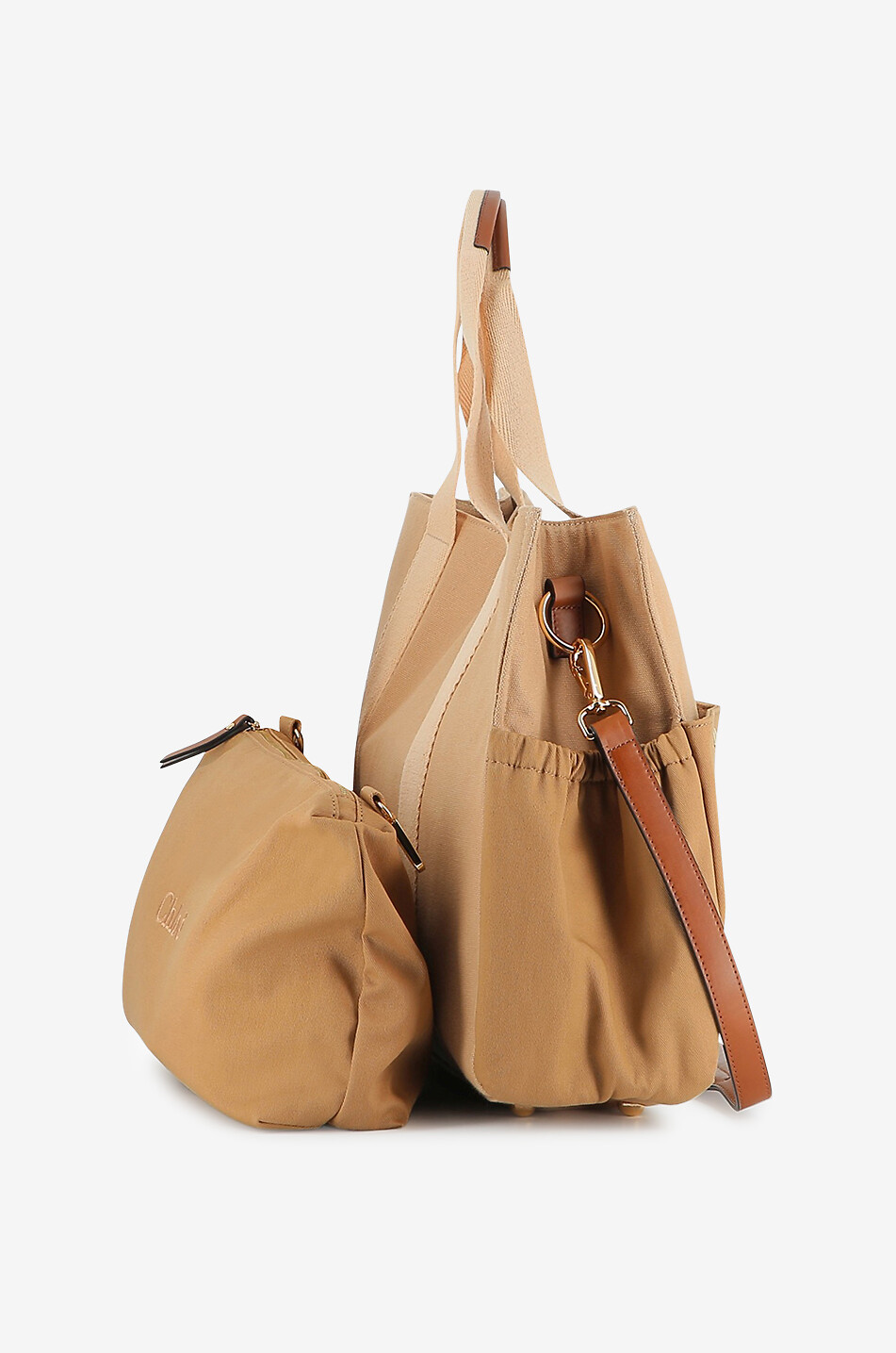 CHLOE Wickeltasche aus Baumwollcanvas Chloé Baby BEIGE 8