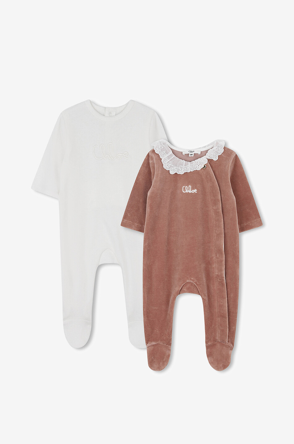CHLOE Coffret de naissance pyjamas en velours et jersey côtelé Chloé Signature Bébé MULTICOLORE 1