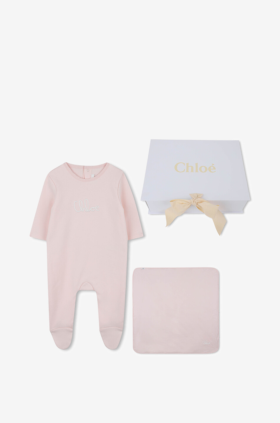 CHLOE Baby-Geschenkset Interlock-Pyjama und Decke Baby HELLROSA 1