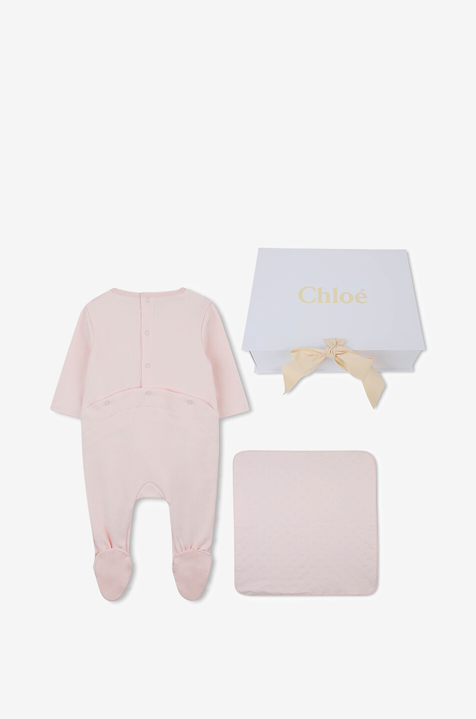 CHLOE Baby-Geschenkset Interlock-Pyjama und Decke Baby HELLROSA 2
