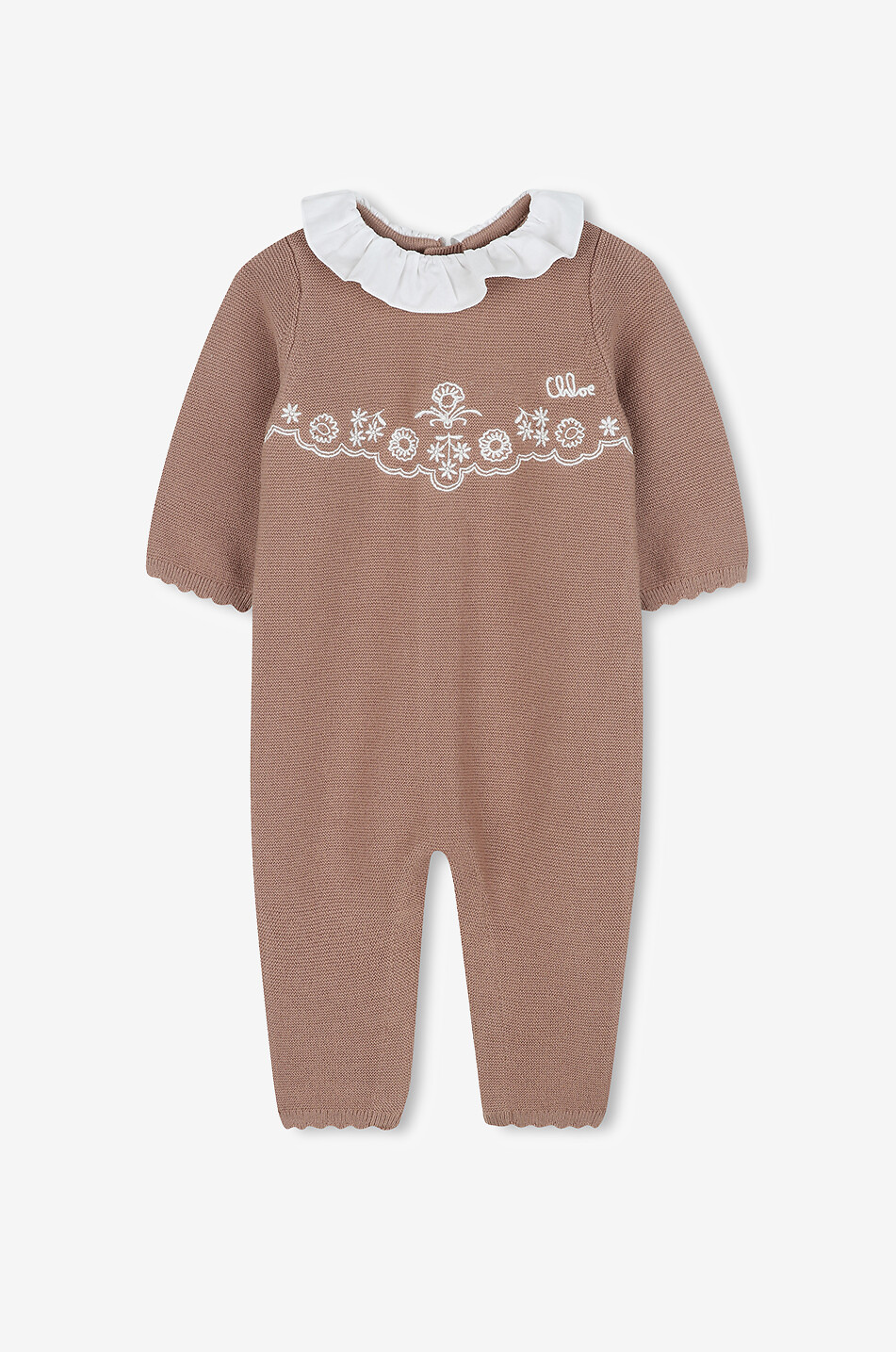 CHLOE Coffret bébé combinaison et bonnet en coton et cachemire Bébé ROSE 3