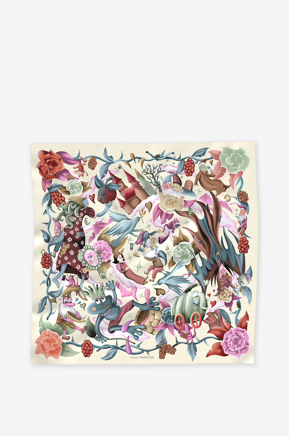 Foulard fantaisie en soie Fairy Kiss
