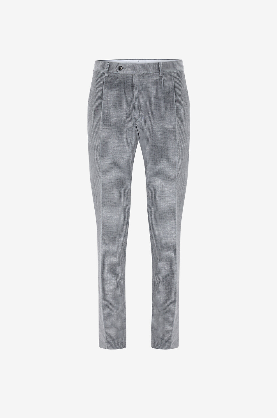 BONGENIE Corduroy slim-fit trousers Men LIGHT GREY 1