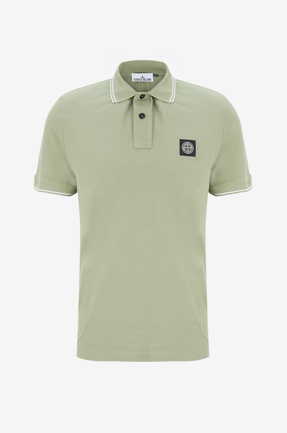 STONE ISLAND 200007 Organic Cotton Stretch slim fit short-sleeve polo shirt Men GREEN 1