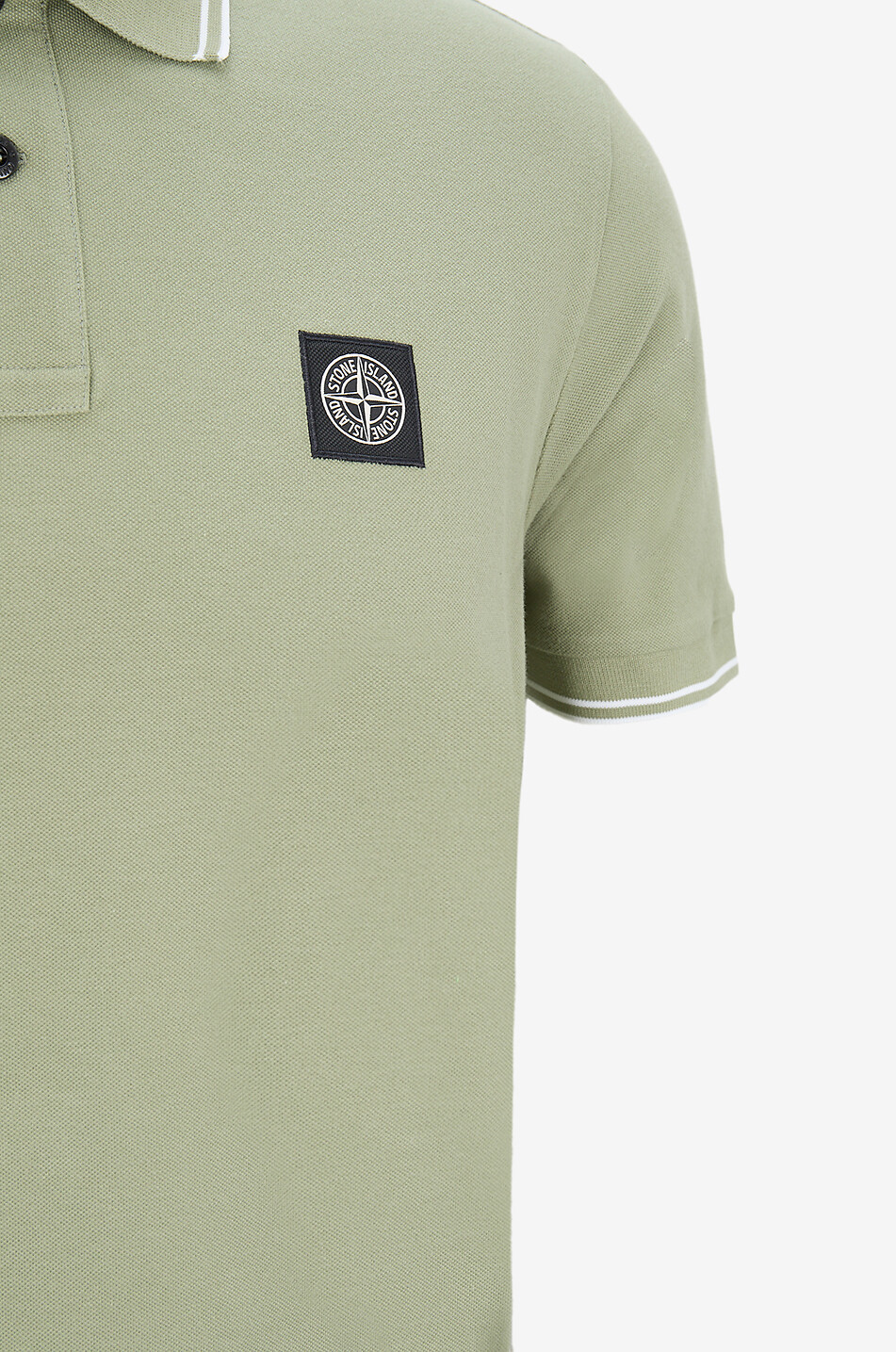 STONE ISLAND 200007 Organic Cotton Stretch slim fit short-sleeve polo shirt Men GREEN 3