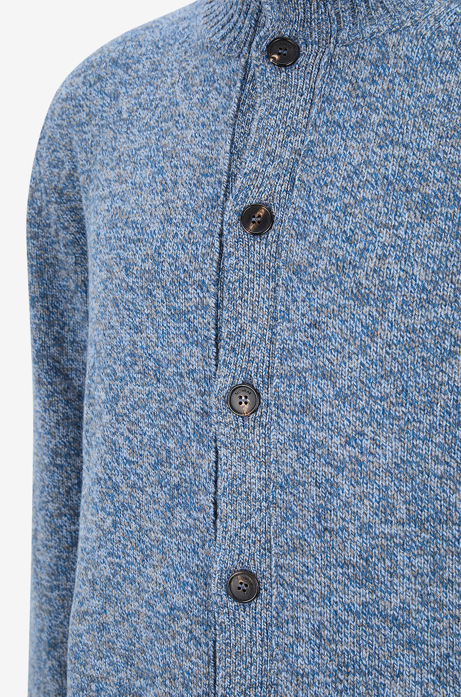 ZANONE Strickjacke aus meliertem Stoff Chioto Herren MITTELBLAU 3