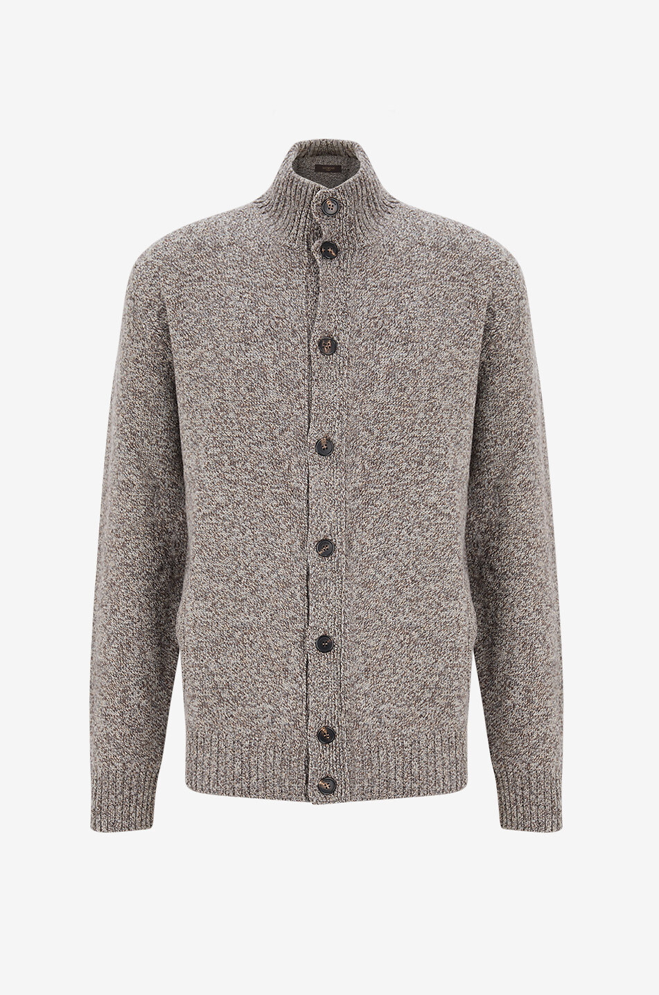 Chioto ribbed knit cardigan - ZANONE - BROWN - Bongénie