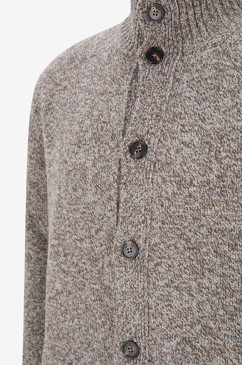 ZANONE Strickjacke aus meliertem Stoff Chioto Herren BRAUN 3