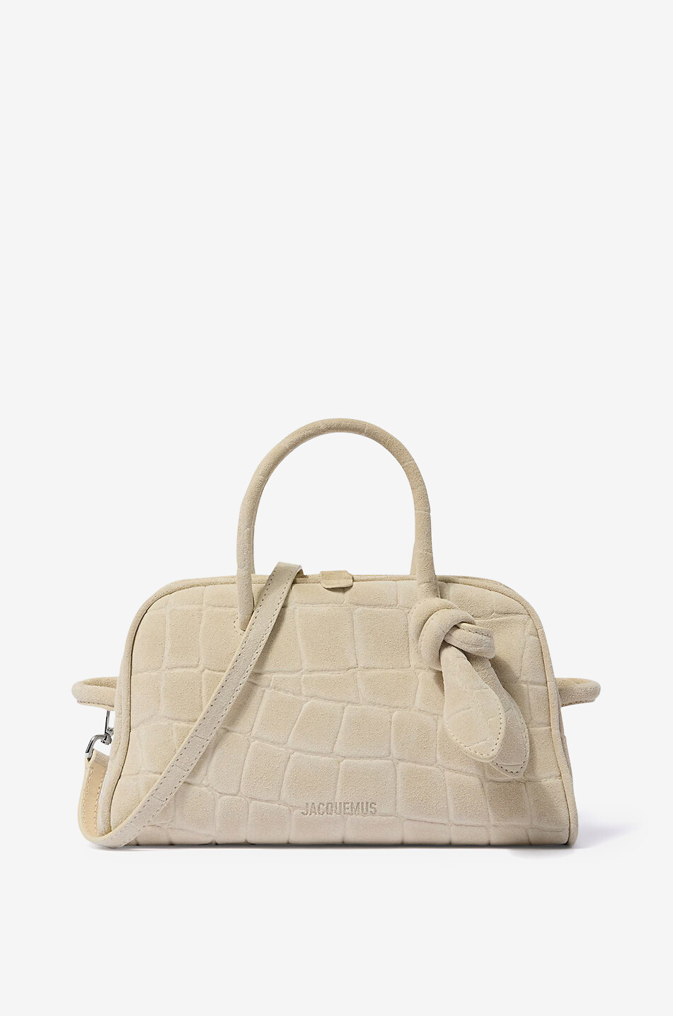 Sac Bowling Le Petit Turismo - Daim Embossé Croco, Bandoulière Amovible
