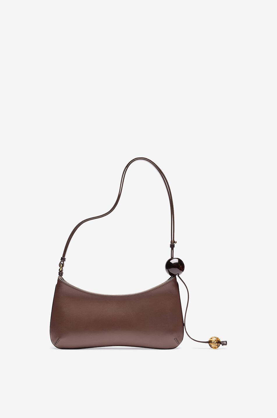 JACQUEMUS Schultertasche aus Glattleder Le Bisou Perle Damen HELLBRAUN 3