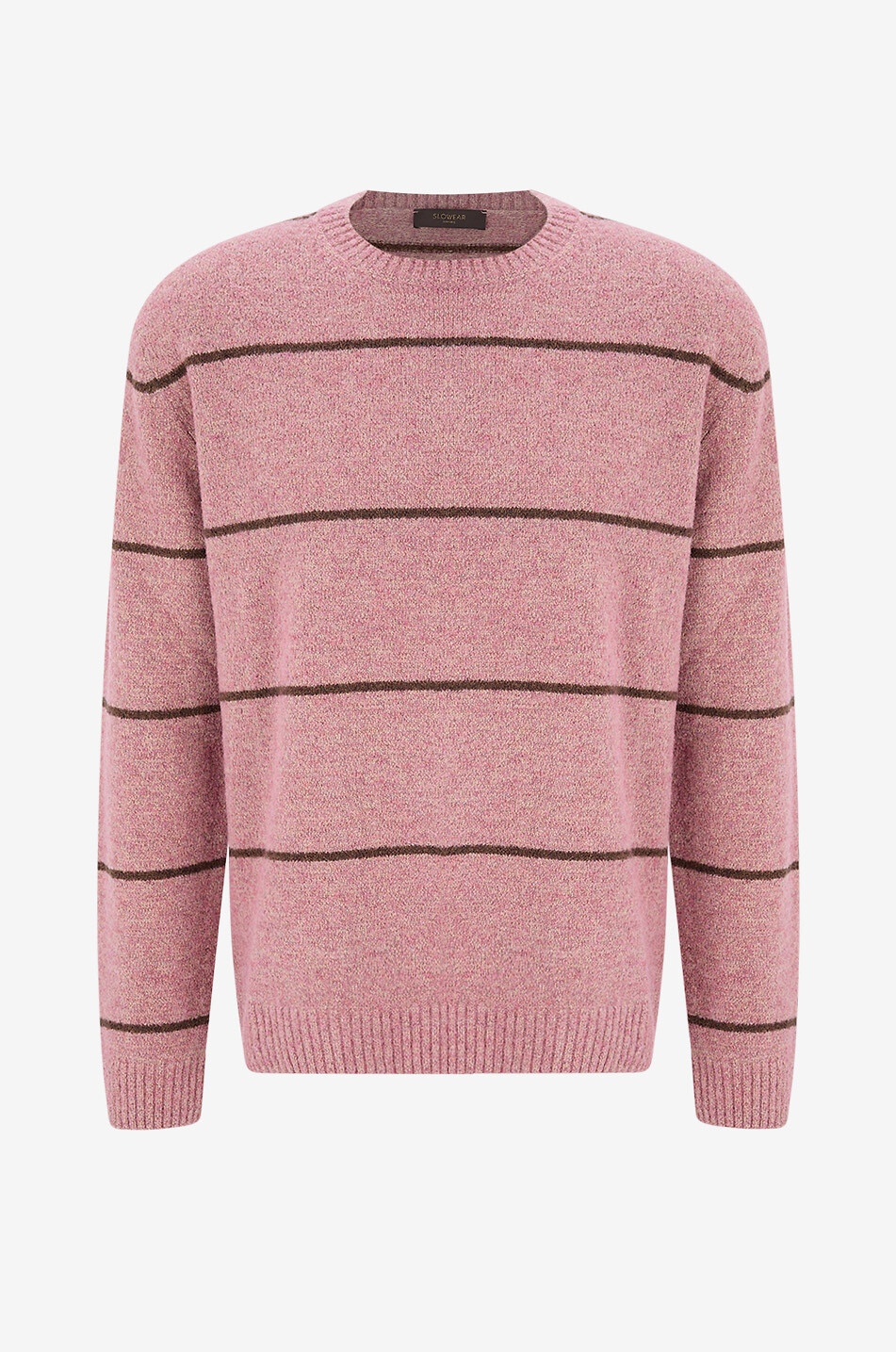 Flauschiger Strickpullover mit Rundhalsausschnitt Giro