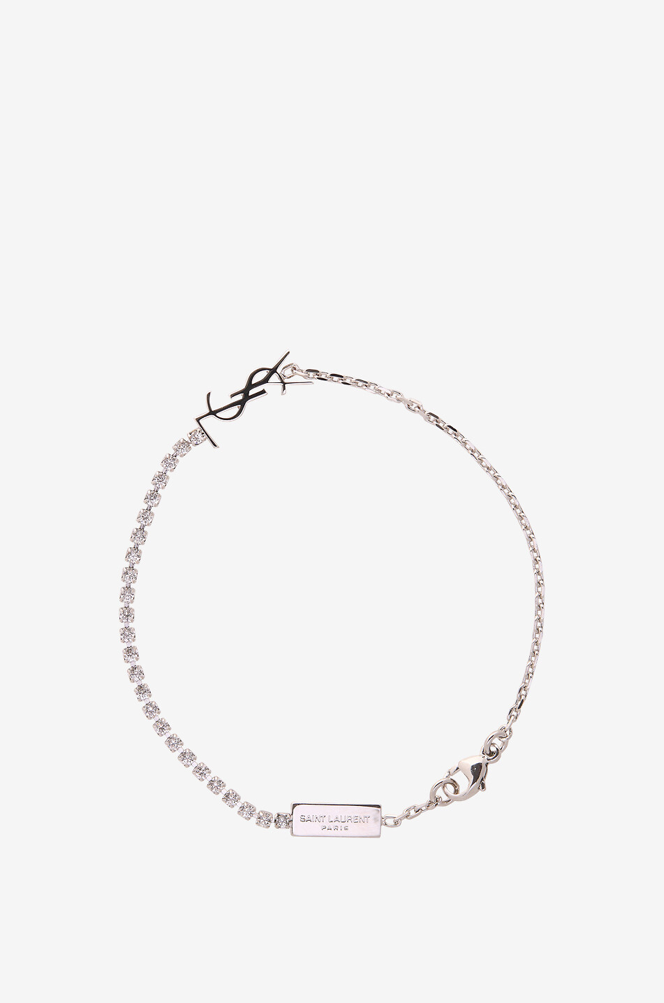 Opyum silver-tone metal bracelet with crystals - SAINT